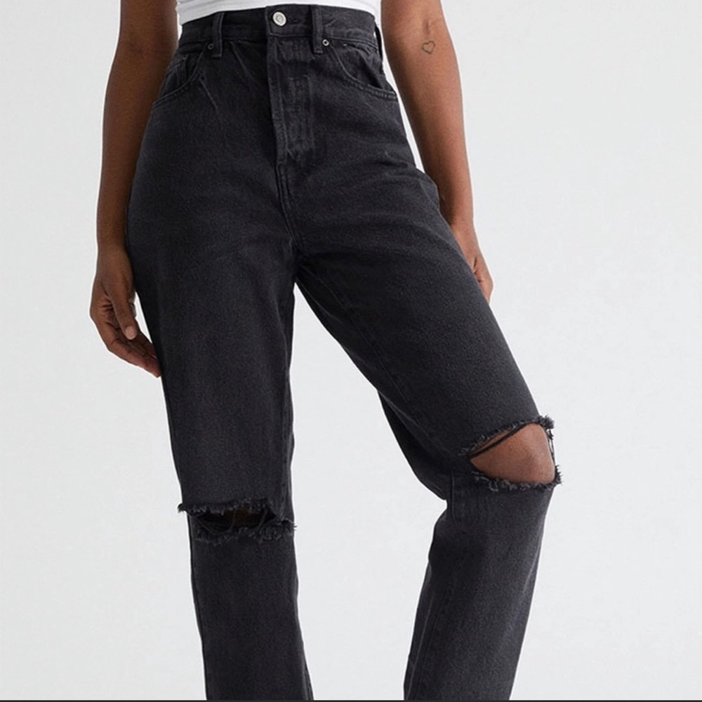 PACSUN Dad Jean Size 30 (about size 11-12). Cave Black. Button fly
